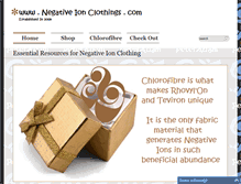 Tablet Screenshot of negativeionclothings.com